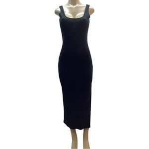 Heart and Hips Size Large Ribbed Black Sleeveless Dress. Preloved.